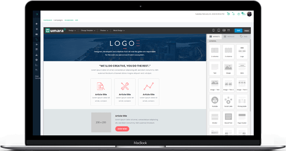 Drag and Drop Email Newsletter Builder