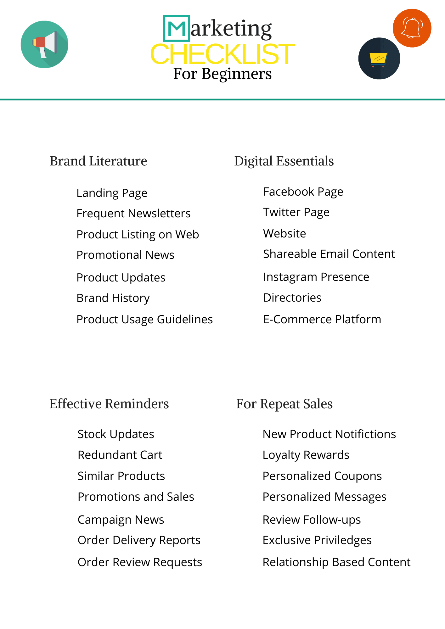 Printable Marketing Checklist